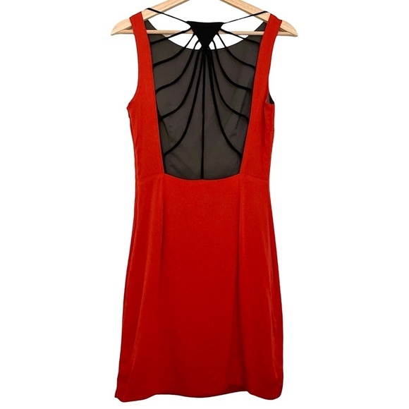 MARA HOFFMAN Red Silk Open String Back Mini Sheath Dress - Picture 5 of 6